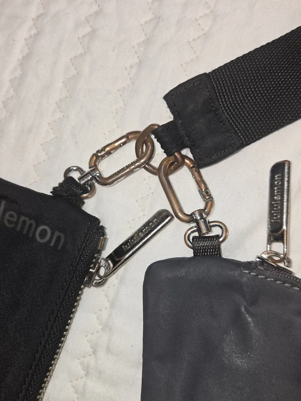 lululemon athletica Black Double Key & Card Holder Wristlet